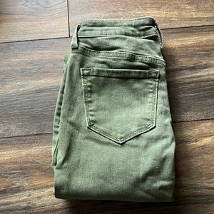 Olive Old Navy Stretch Skinny Jeans